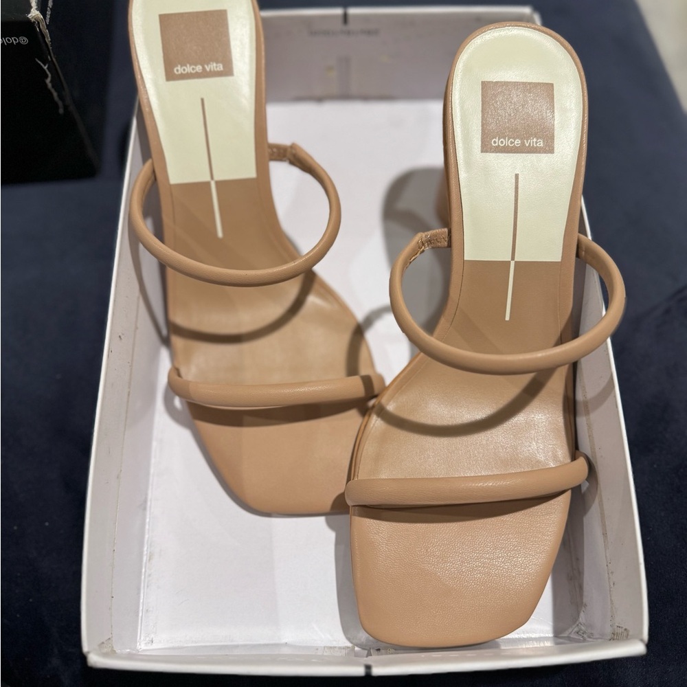 Dolce Vita Tan Heels with Modern Straps